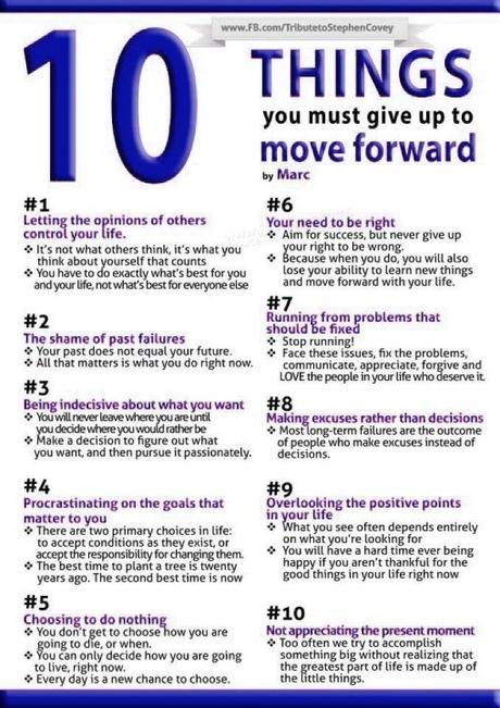 10 Things You Must Give Up To Move Forward : eAskme
