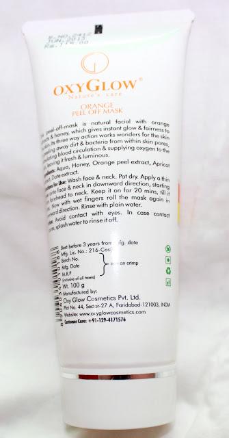 Oxyglow Orange Peel Off Mask review