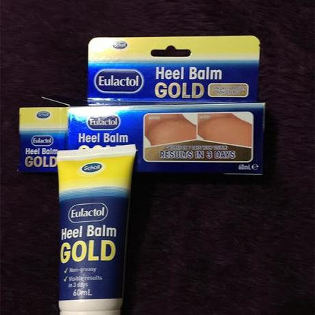 Scholl's Eulactol Heel Balm Gold. 1 lucky reader can win a pack to try!