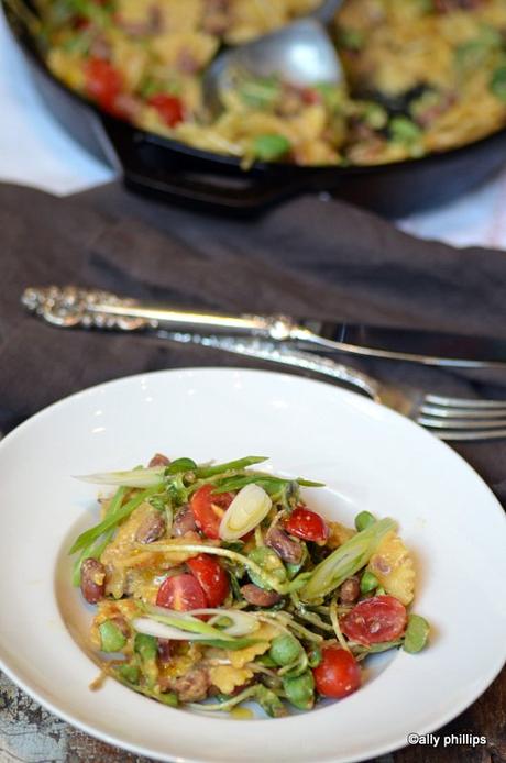 farfalle bean breakfast pasta