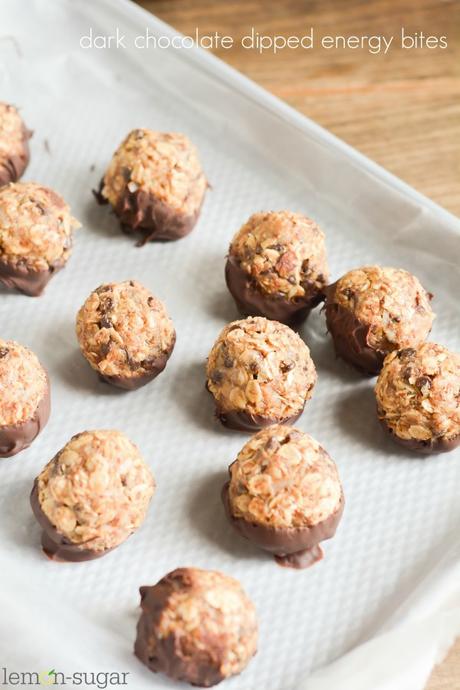 Dark Chocolate Dipped Energy Bites