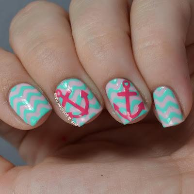 Girly Nautical Nails