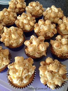 Popcorn Cupcakes with Salted Caramel Buttercream
