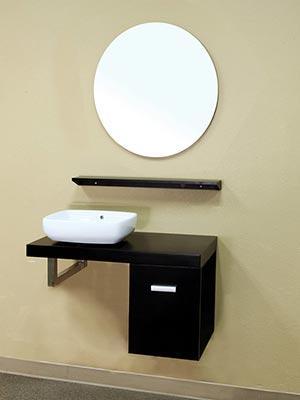 corsica single bath vanity small tiny petite bathroom modern design floating solid wood