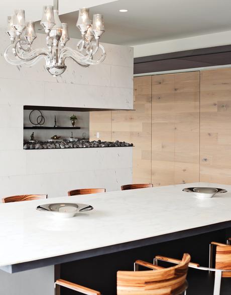 modern houses we love dining room marble walnut chandelier