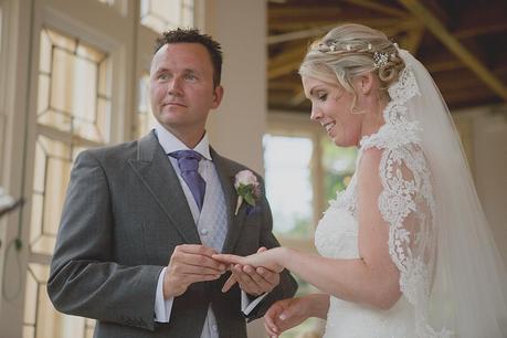 Highcliffe Castle Wedding - exchanging rings