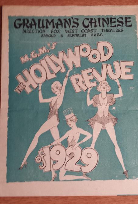 Hollywood Revue of 1929 Graumans Program