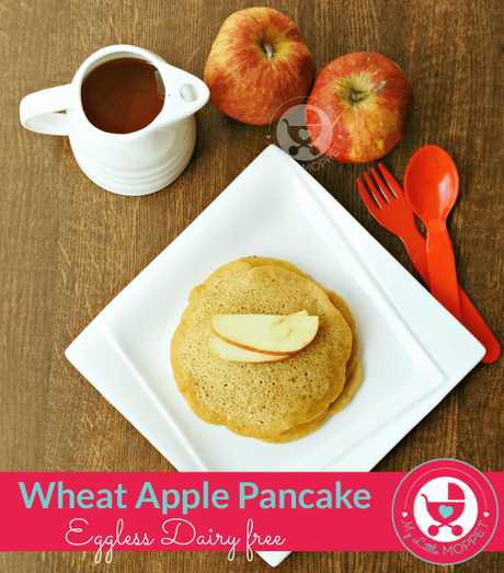 Eggless Apple Whole Wheat Pancake Recipe