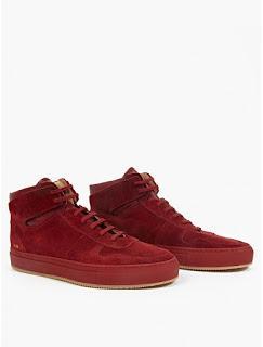 The Team In Red Wins:  Common Projects Hi-Top Basketball Sneakers