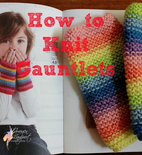 KNitting pattern for knitting kids gauntlets or fingerless gloves