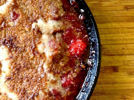 Roasted Strawberry & Dark Cherry Crumble