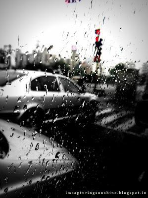 Rain in the streets b/w