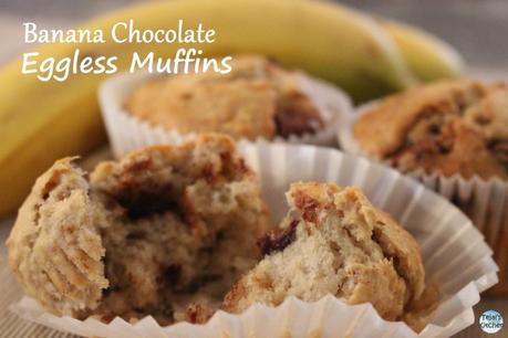 Chunky Monkey Eggless Muffins