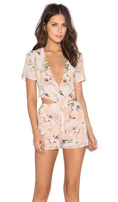 X REVOLVE DEEP V OPEN BACK ROMPER LUCCA COUTURE