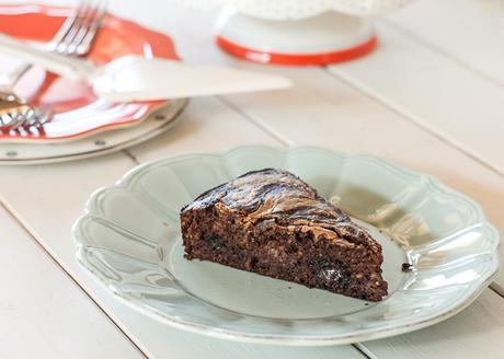 Banana Cocoa Cake with Almond Butter Swirl (Paleo)