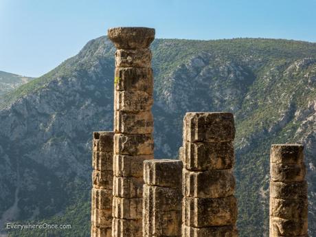 Pillars of the Altar of Apollo, Delphi, Greece