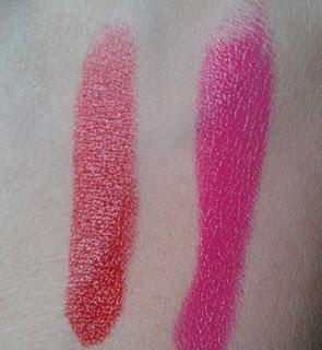 Maybelline Color Show Lipsticks in Red Rush & Fuchsia Flare Review & Swatches