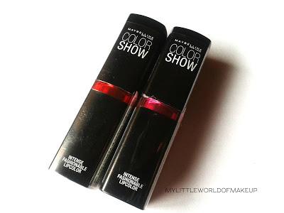 Maybelline Color Show Lipsticks in Red Rush & Fuchsia Flare Review & Swatches