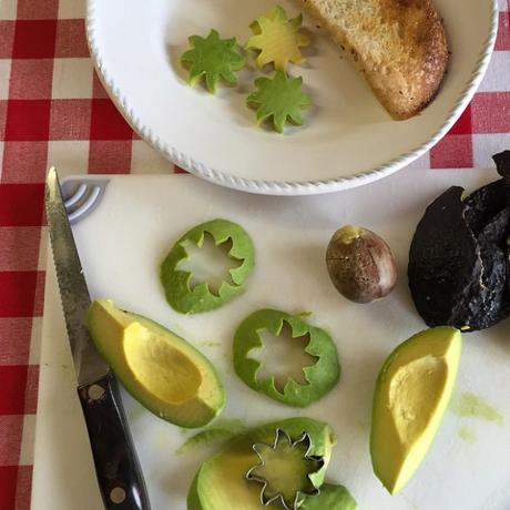 making avocado toast