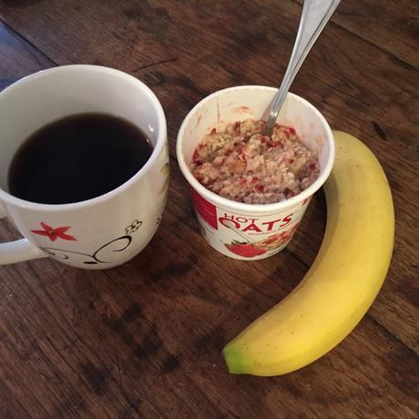 Love Grown Foods, Oatmeal, coffee, banana, breakfast