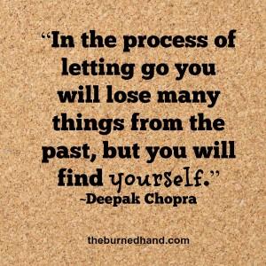 The process of letting go.