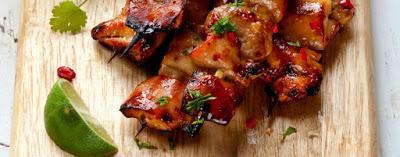 Turkey Kebabs with Cranberry Glaze