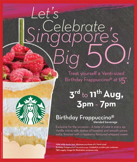 Celebrate Singapore's 50th With A Starbucks Birthday Frappuccino Treat ~