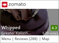 Click to add a blog post for Whipped on Zomato