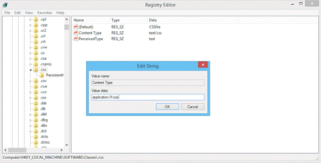 Registry Editor CSS Folder