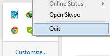 Quit Skype