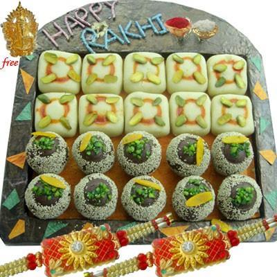 Now Send Rakhi Online with BundleBaaj.com Happy-rakhi-mithai-thali_1