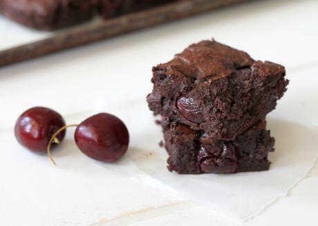 Roasted Cherry Brownies