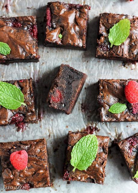 Raspberry Mint Brownies