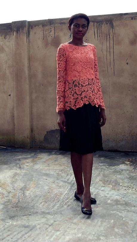 Earthy Orange Guipure Lace Shirt