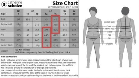 Catherine Scholze Size Chart