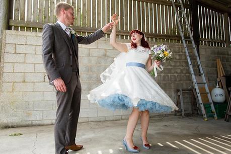 Barmbyfield Barn Wedding Photography Quirky Relaxed Informal Bride and Groom Portraits