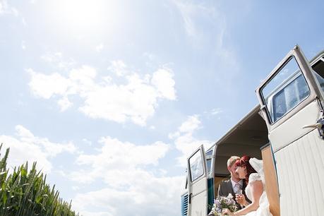 Barmbyfield Barn Wedding Photography VW Van Relaxed informal