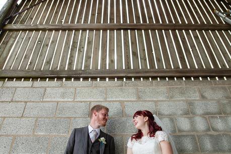 Barmbyfield Barn Wedding Photography Quirky Relaxed Informal Bride and Groom Portraits