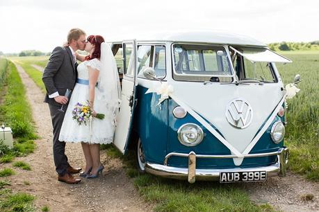 Barmbyfield Barn Wedding Photography VW Van Relaxed informal