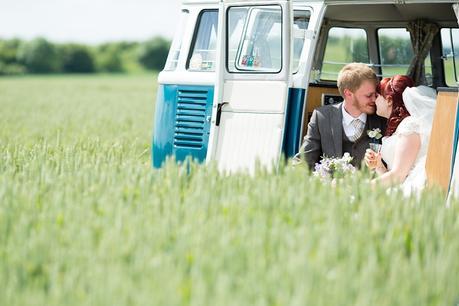 Barmbyfield Barn Wedding Photography VW Van Relaxed informal