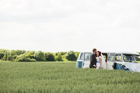 Barmbyfield Barn Wedding Photography VW Van Relaxed informal