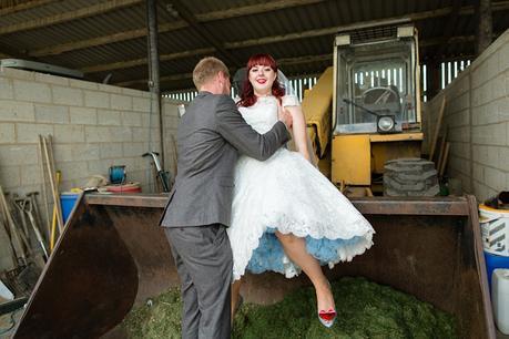 Barmbyfield Barn Wedding Photography Quirky Relaxed Informal Bride and Groom Portraits