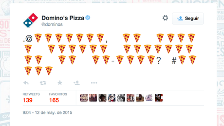 What are you trying to emoji to us, Dominos?