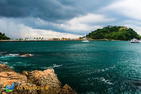 Storm behind the islands of Amador Causeway.