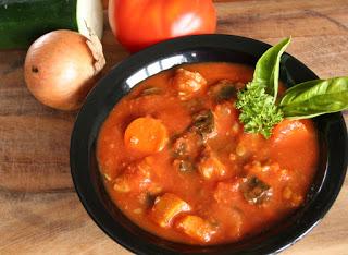 Zucchini, Sausage, Tomato Garden Stew (Gluten Free)