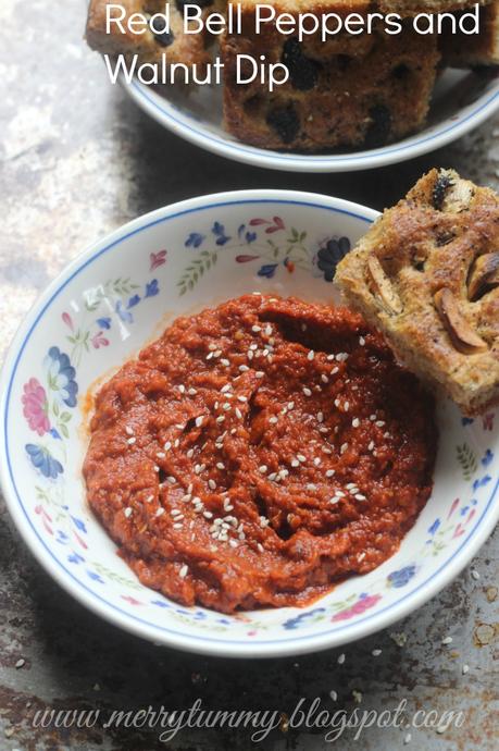 Muhammara: Red Bell Peppers and Walnut Dip: Turkish Dip: Middle Eastern Dip