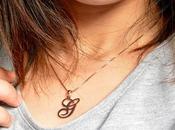 Rose Gold Hilary Duff Style Initial Necklace from Namestylish