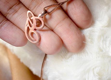 5 Namestylish -Rose Gold Hilary Duff Style Initial Necklace - Gen-zel.com