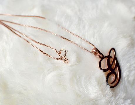 4 Namestylish -Rose Gold Hilary Duff Style Initial Necklace - Gen-zel.com