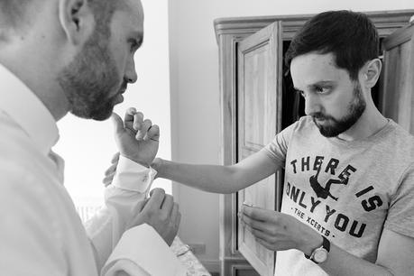 East Riddlesden Hall Wedding Photography Groom Preparation